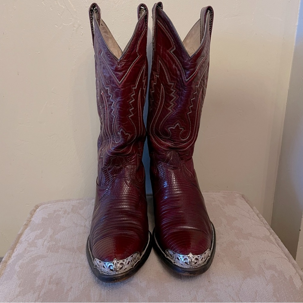 MONTANA WESTERN BOOTS DAN POST MEN’S WINSTON LIZARD-MEDIUM TOE SIZE 26.1/2 Mex.